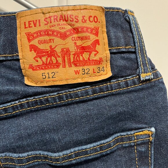 512 Slim Fit Levi's Blue Jeans for Men - 32x34 - Picture 4 of 6